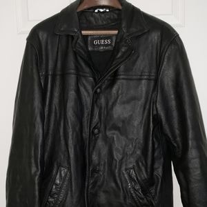 Men's Leather Coat. Black Color. Size Small. Runs Big.